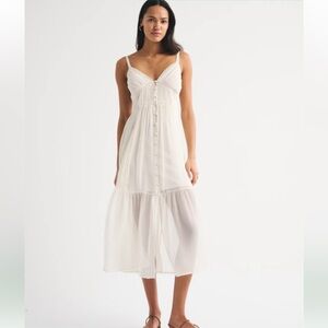 Abercrombie & Fitch creamy white maxi dress